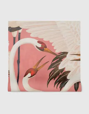 Heron print wallpaper