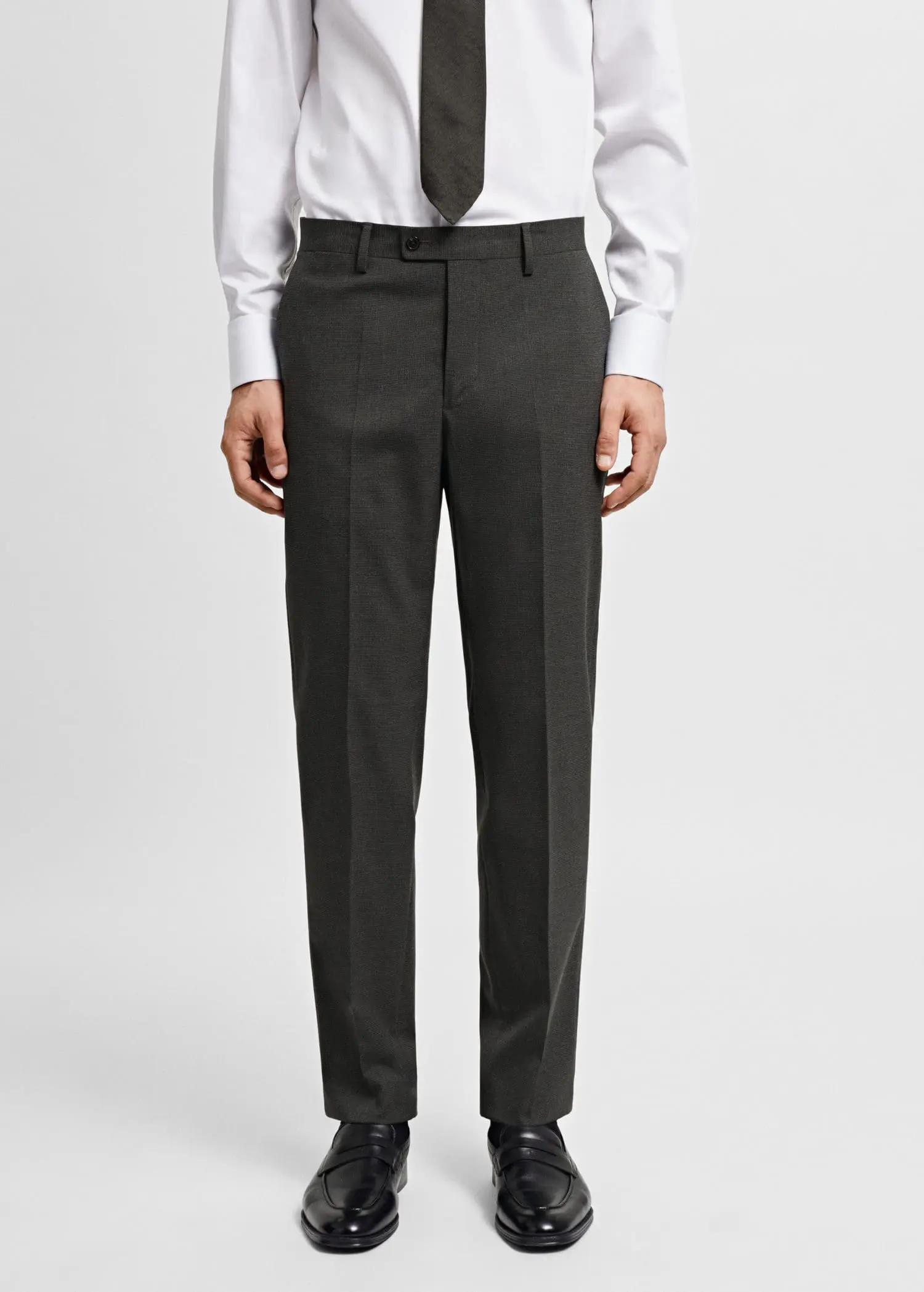 Mango Stretch fabric slim-fit suit trousers. 2