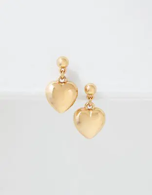 American Eagle O Drop Heart Earrings. 1