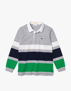 Kids' Striped Cotton Rugby Regular Fit Polo