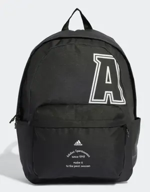 Classic Brand Love Initial Print Backpack