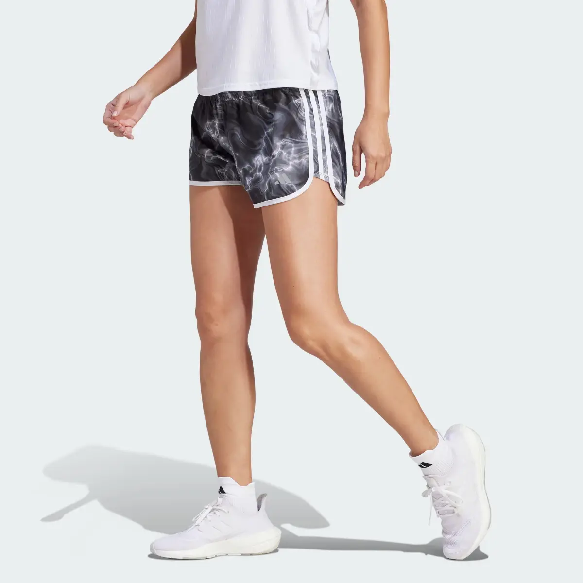 Adidas Marathon 20 Allover Print Shorts. 1