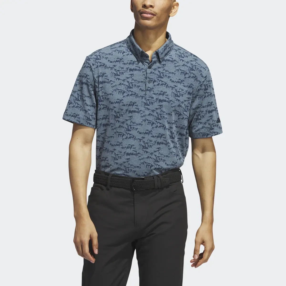 Adidas Go-To Printed Golf Polo Shirt. 1