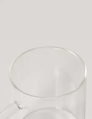 Borosilicate mug with handle