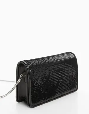 Sequined chain bag