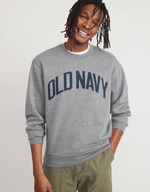 Oversized Logo-Graphic Crew-Neck Sweatshirt for Men gray