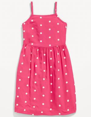 Old Navy Printed Fit & Flare Cami Dress for Girls pink