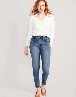 High-Waisted OG Straight Ankle Jeans for Women blue