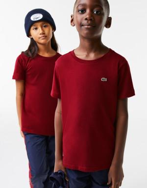 Kids' Crew Neck Cotton Jersey T-shirt