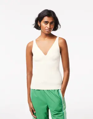 Lacoste Women's Lacoste Seamless Ribbed Knit Tank Top