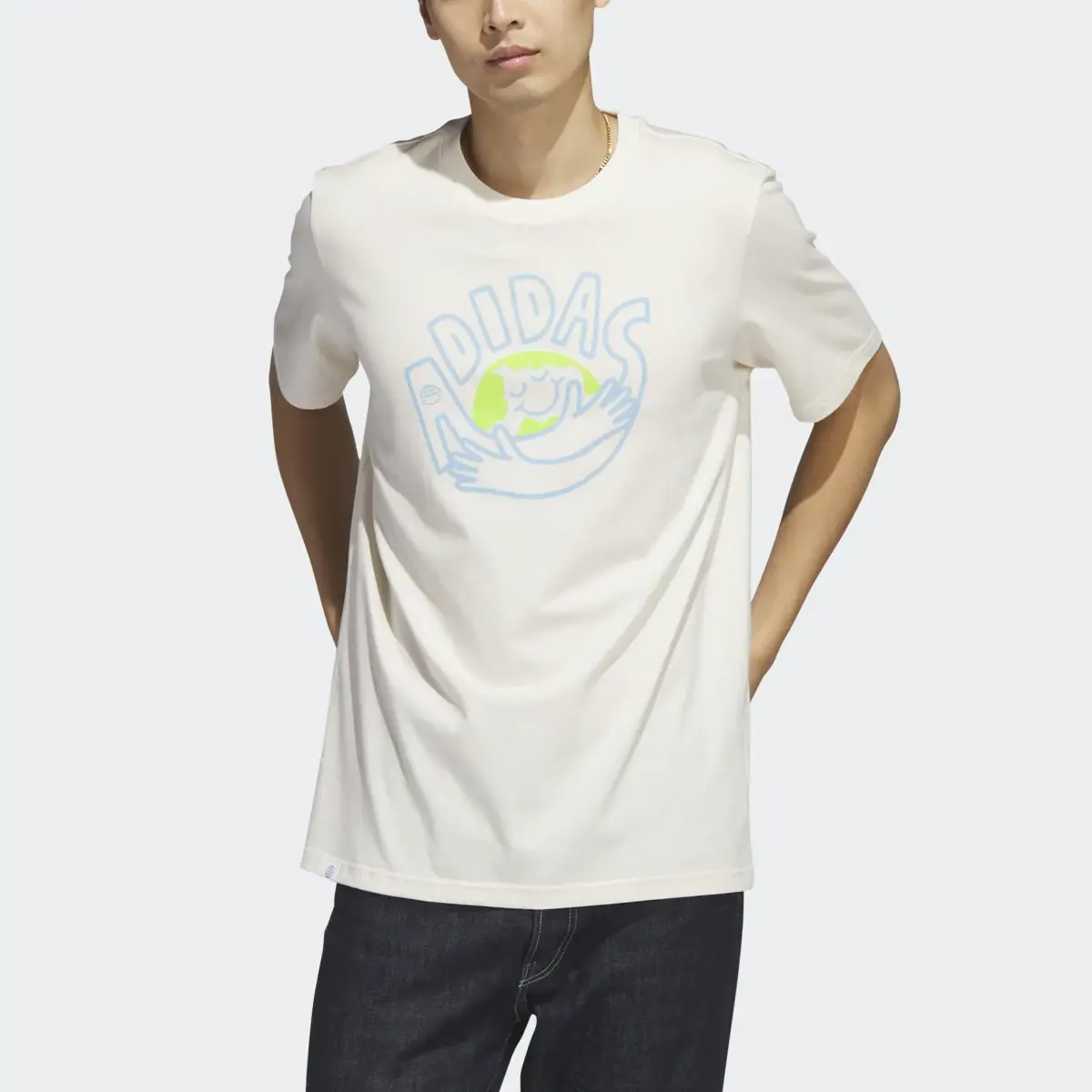 Adidas Change Through Sports Earth Graphic T-Shirt. 1