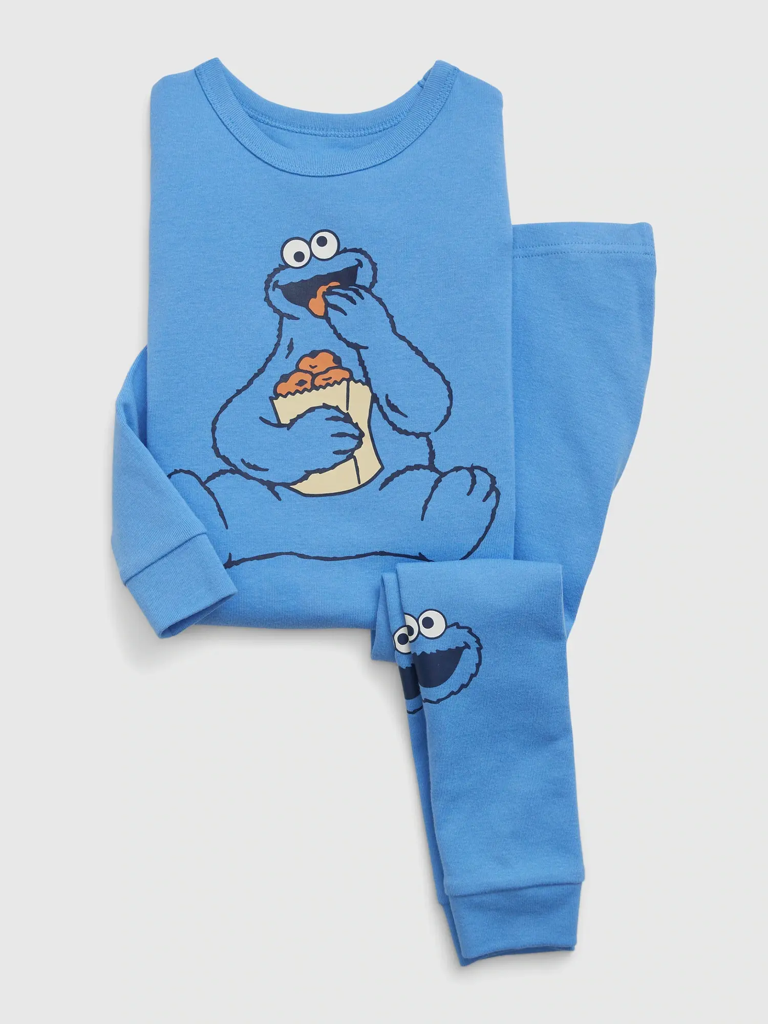 Gap babyGap Organic Cotton Sesame Street PJ Set blue. 1