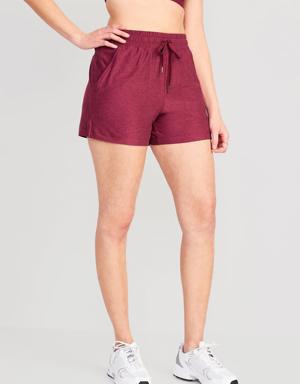 High-Waisted Cloud 94 Soft Sweat Shorts for Women -- 4-inch inseam red