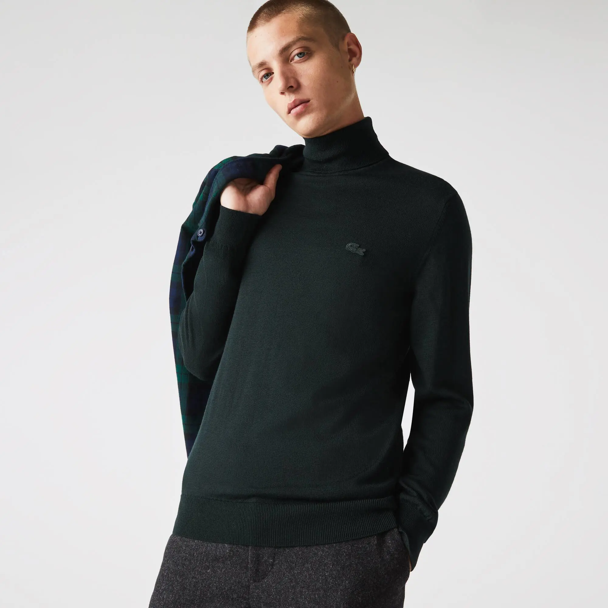 Lacoste Men's Turtleneck Merino Wool Sweater. 1