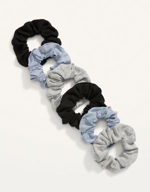 Hair Scrunchies 6-Pack for Women blue