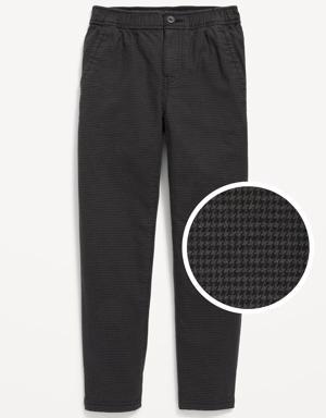 Textured Patterned Built-In Flex Taper Pants for Boys black