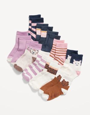 Crew Socks 10-Pack for Toddler and Baby multi