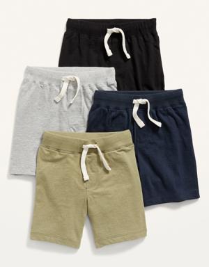 4-Pack Functional Drawstring Jersey Shorts for Toddler Boys green