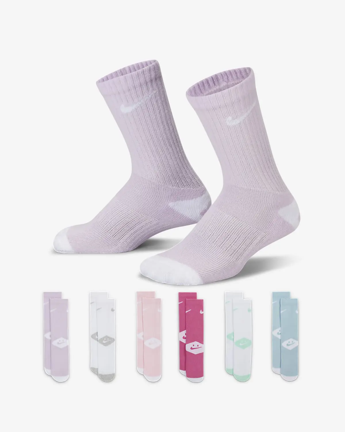 Nike Smiley Crew Socks (6 pares). 1