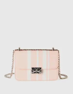 small pink striped be bag