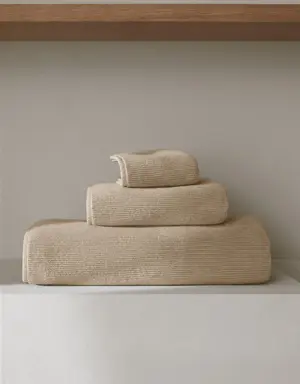 Asciugamano lavabo texture righe 50x90 cm 