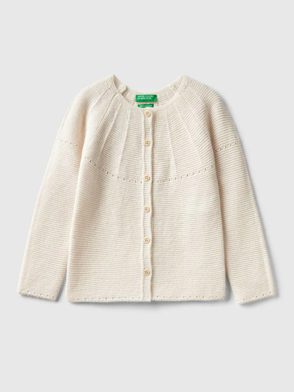 Benetton cardigan with perforated details. 1