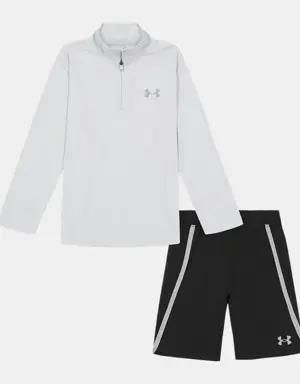 Boys' UA ¼ Zip & Shorts Set