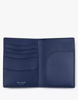 Starlight Patent Saffiano Leather Passport Holder