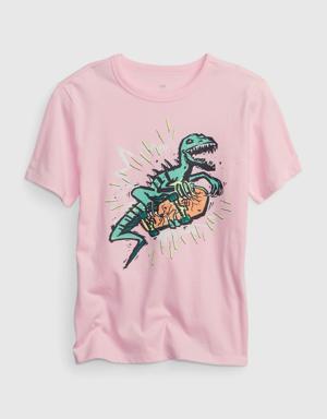 Kids 100% Organic Cotton Graphic T-Shirt pink