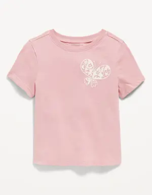 Unisex Short-Sleeve Graphic T-Shirt for Toddler pink