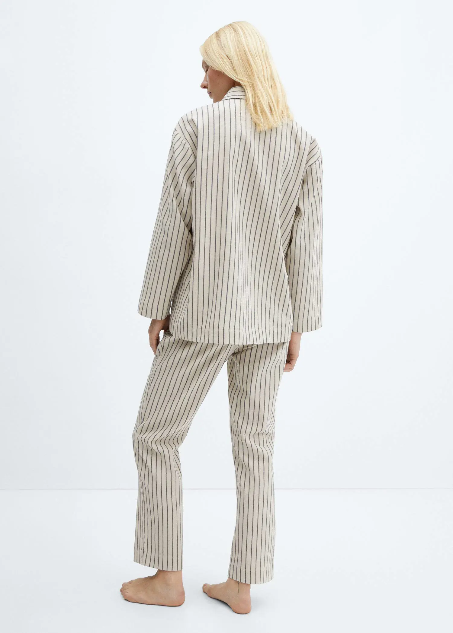 Mango Striped pajama trousers. 3