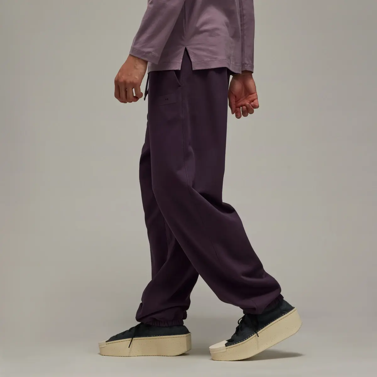 Adidas Y-3 Organic Cotton Terry Cuff Straight Joggers. 2