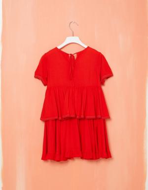 Drapey Red Dress with Bow