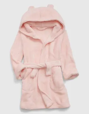 Gap Toddler Recycled Fuzzy Robe pink