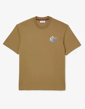 Lacoste T-shirt in jersey di cotone pesante con stemmi