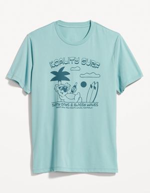 Soft-Washed Graphic T-Shirt for Men green