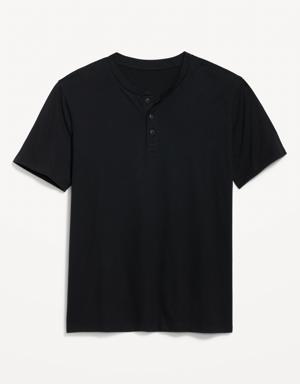 Old Navy Soft-Washed Short-Sleeve Henley T-Shirt for Men black