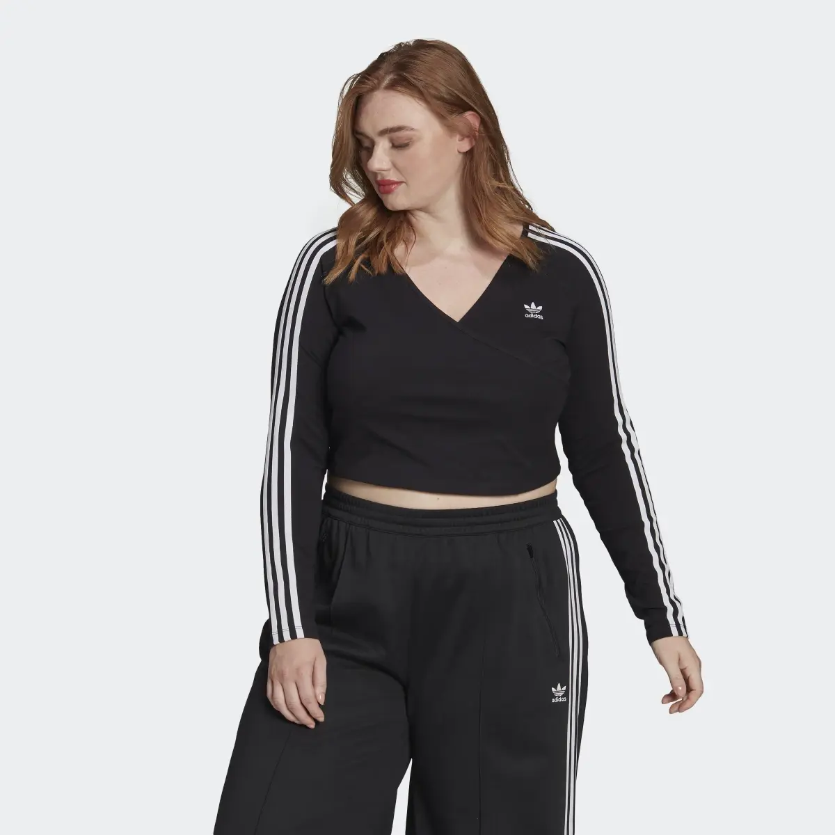 Adidas Adicolor Classics Long Sleeve Tee (Plus Size). 2