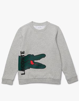 Kids’ Crocodile Print Fleece Sweatshirt