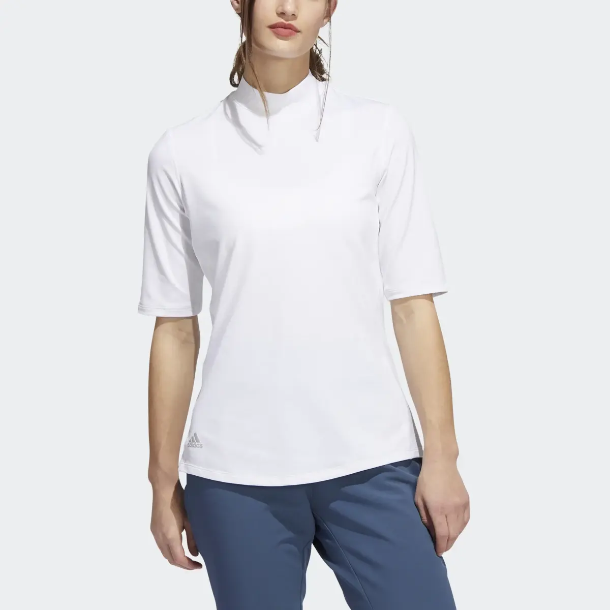 Adidas Essentials Mock Polo Shirt. 1