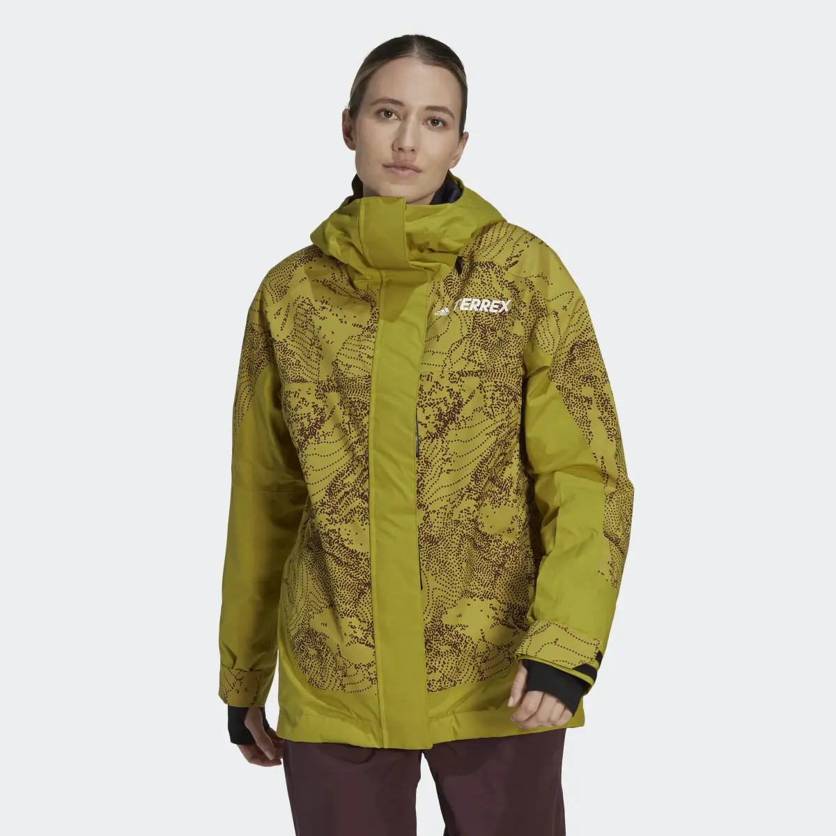 Adidas Terrex 2-Layer Insulated Snow Graphic Jacket. 2