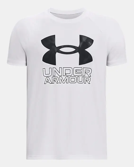 Under Armour Boys' UA Tech™ Big Logo Print Fill Short Sleeve (Extended Size). 1