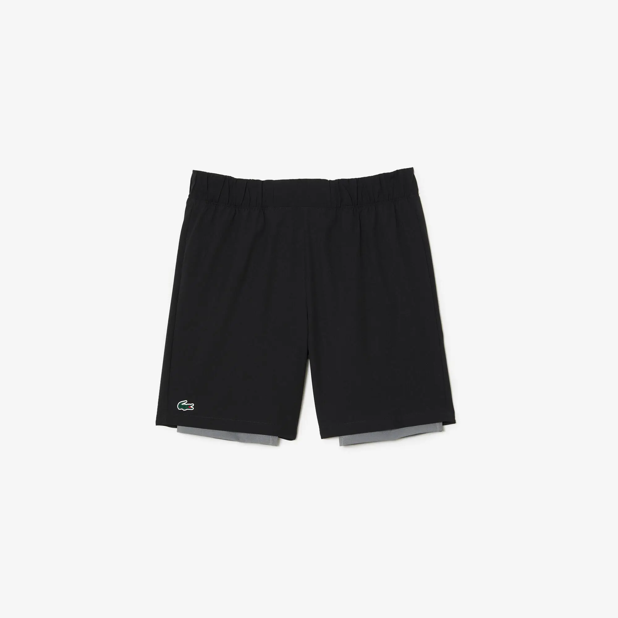 Lacoste Men’s Two-Tone Lacoste Sport Shorts with Built-in Undershorts. 2