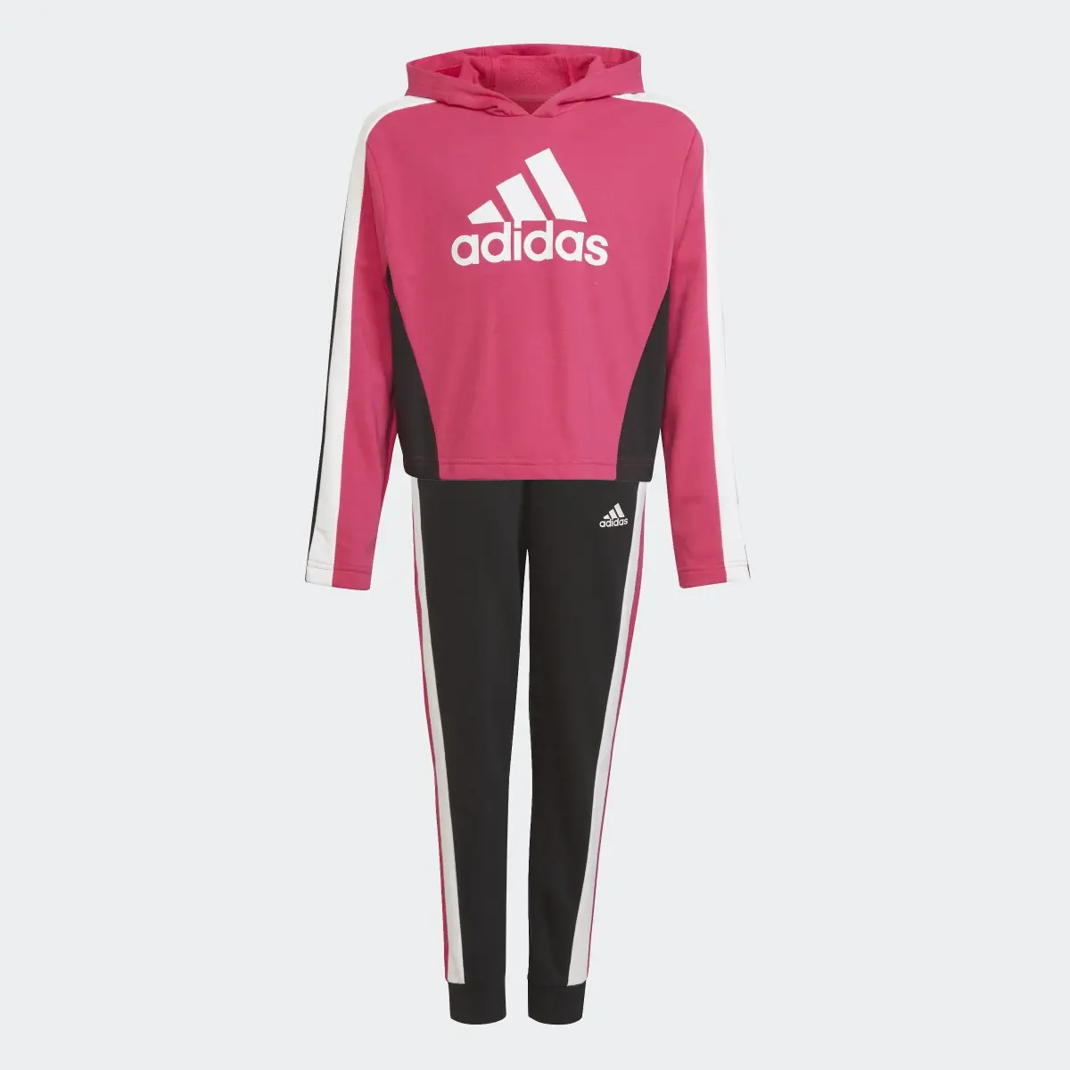 Adidas Colorblock Crop Top Track Suit. 1