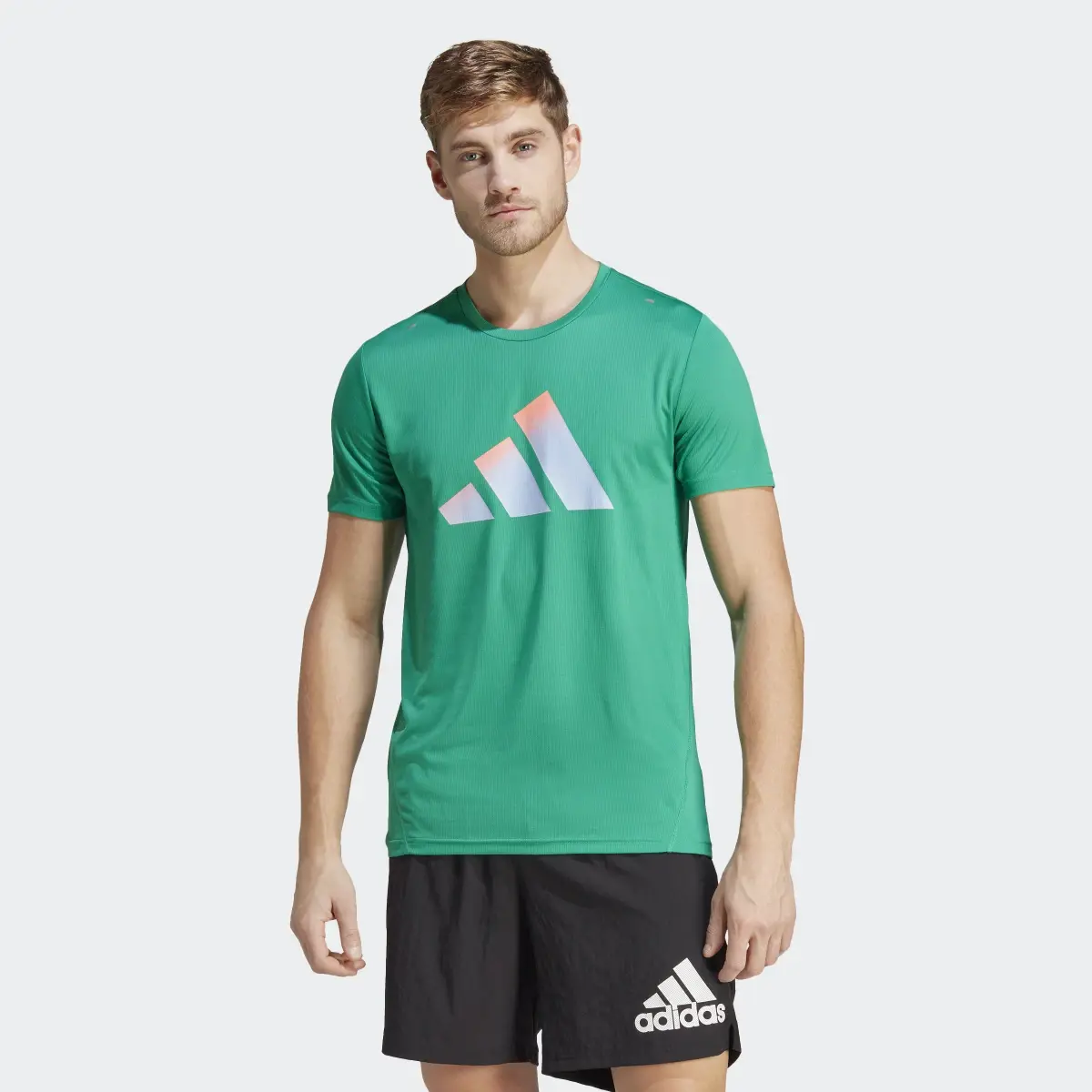 Adidas Run Icons 3 Bar Logo Tee. 2