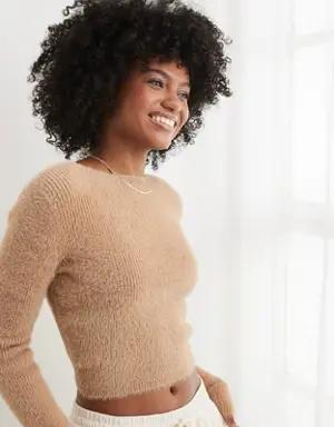 Fluffy-4-Ever Reversible Twist Sweater