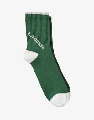 Lacoste Erkek Renk Bloklu Yeşil Çorap. 2 Lacoste Erkek Renk Bloklu Yeşil Çorap. 2