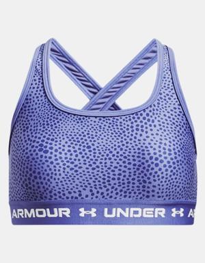 Girls' UA Crossback Printed Sports Bra