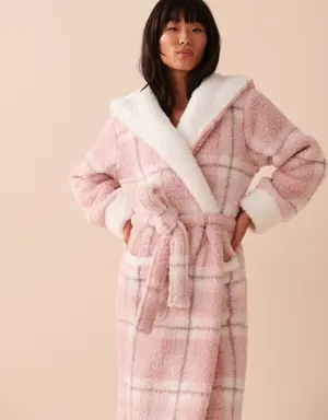 Sherpa Plaid Robe