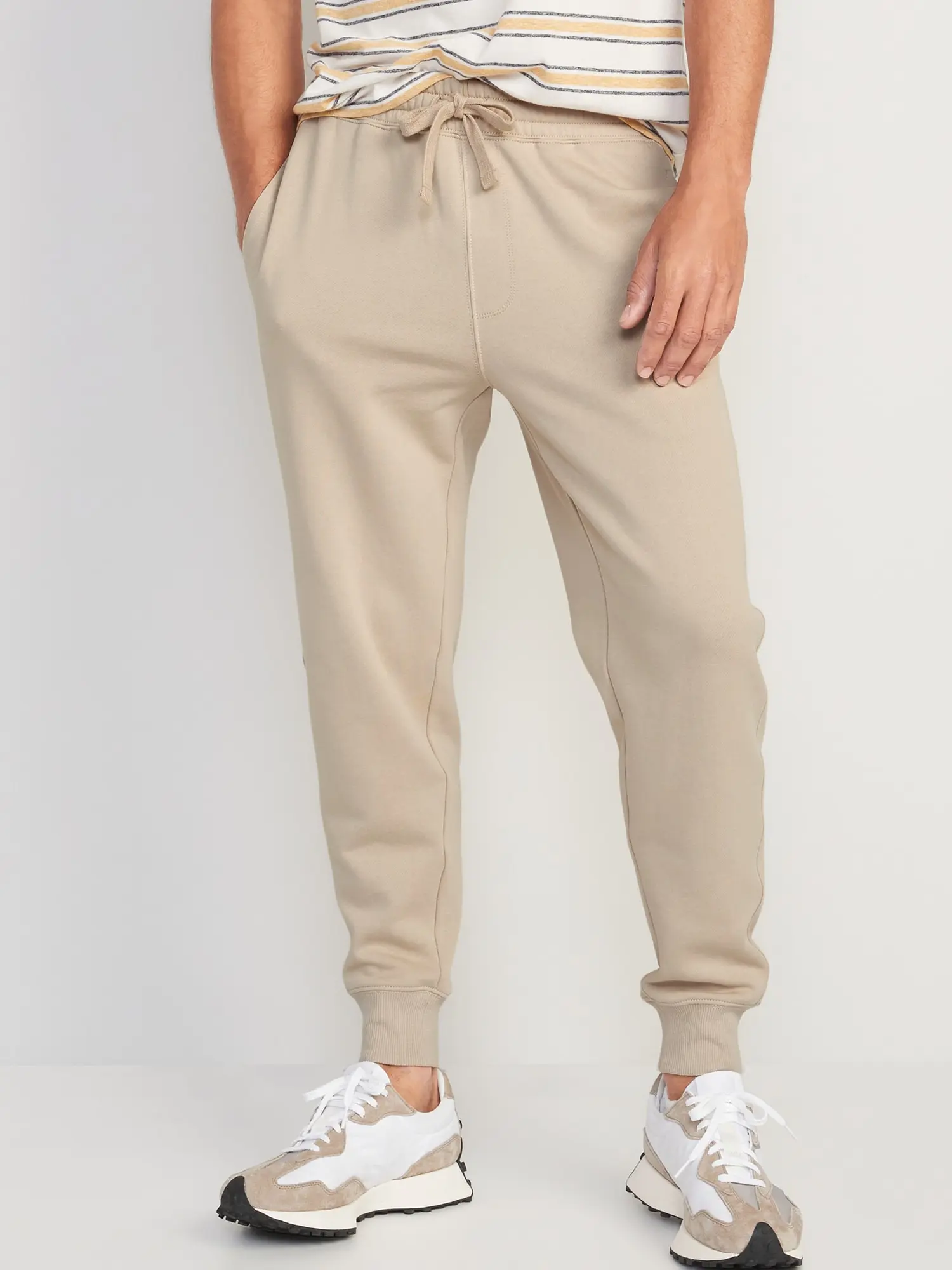 Old Navy Tapered Jogger Sweatpants beige. 1